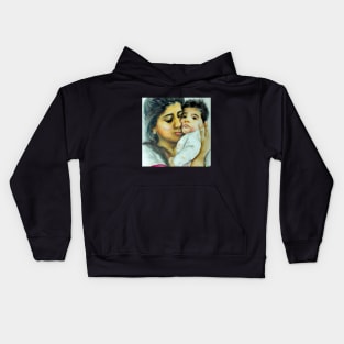 A mother and her baby Kids Hoodie